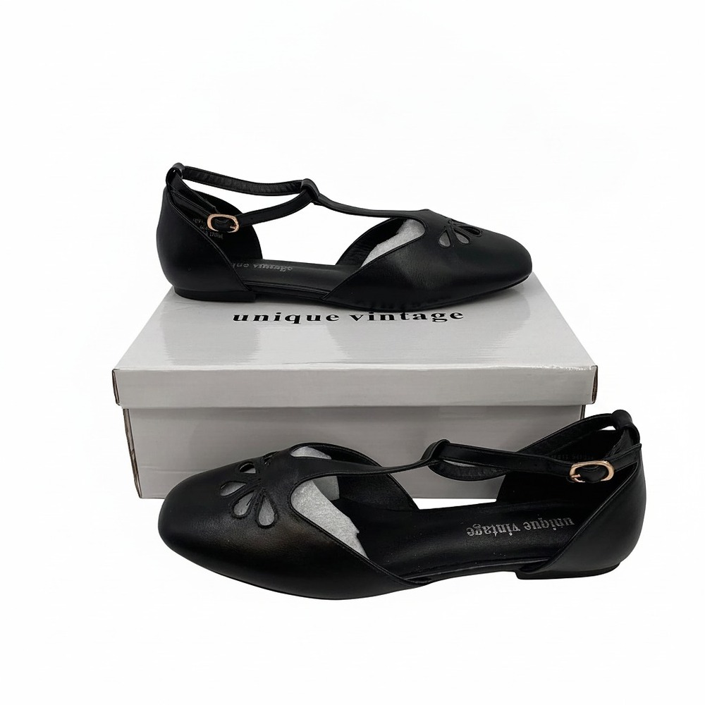 Unique Vintage Black Shoes Flat | Womens 9